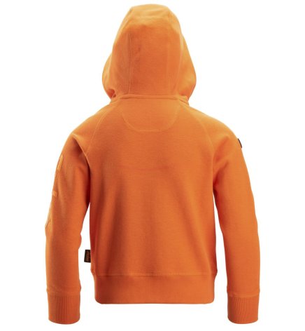 Mikina na zips s kapucňou detská oranžová