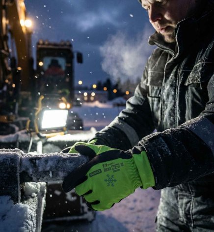 Reflexné rukavice Tamrex HexaGrip Thermo Hi-Vis