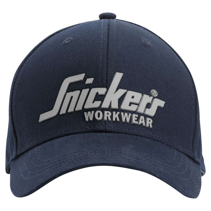 Šiltovka s 3D logom Snickers Workwear modrá
