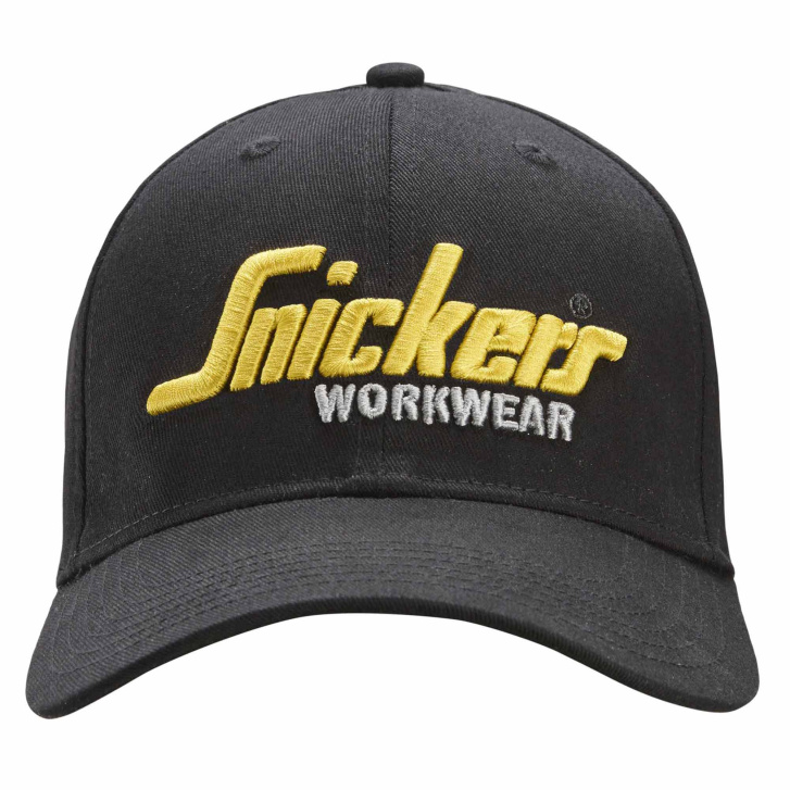 Šiltovka Flexfit čierna s logom Snickers Workwear